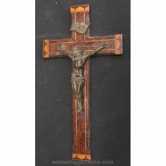 Inlaid wooden Crucifix