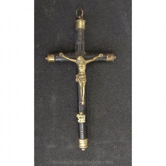 Crucifix with bronze ornaments
