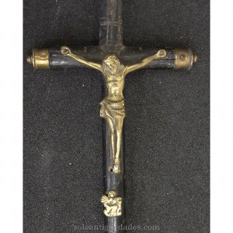 Antique Crucifix with bronze ornaments