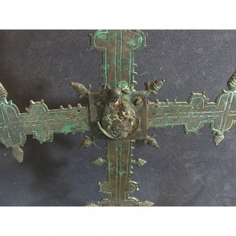 Antique Processional Cross with Mary Immaculate