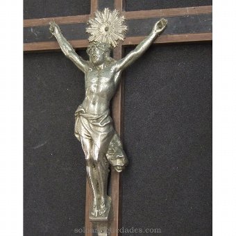 Antique Crucifix crafted of two-tone