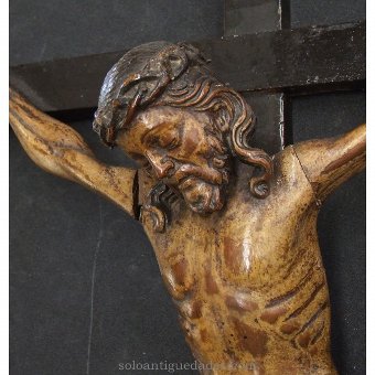 Antique Late Gothic-style Christ crucified