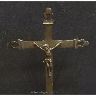 Antique Crucifix on stand triangular