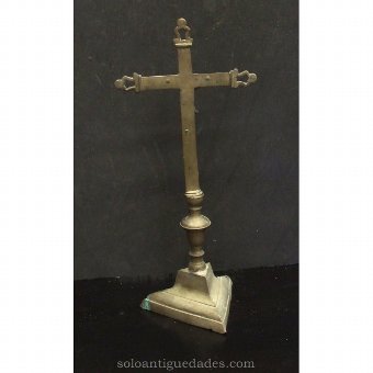 Antique Crucifix on stand triangular