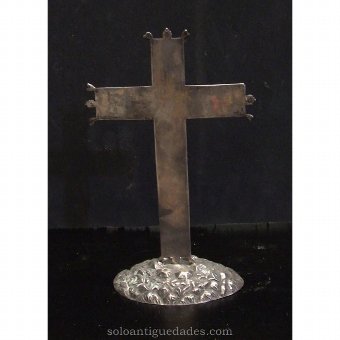 Antique Silver crucifix decorated with reliefs
