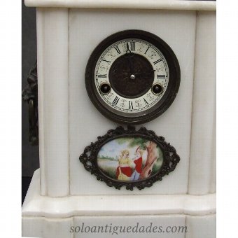 Antique Neoclassical style clock with equestrian figure