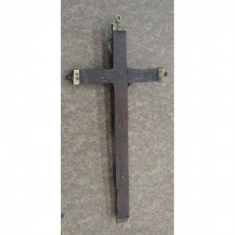 Antique Wood and metal crucifix