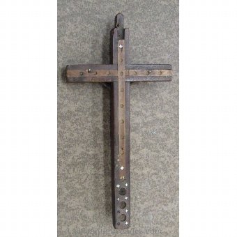 Antique Crucifix with star shaped inlays