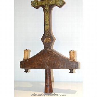 Antique Candlelight processional cross