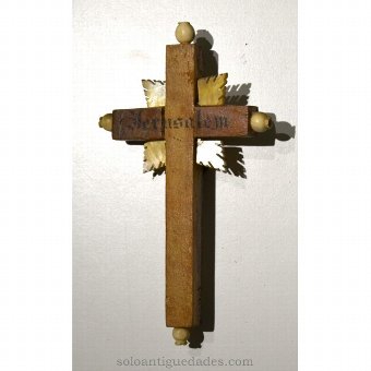 Antique Crucifix with pearl wings