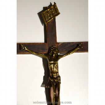 Antique Wooden crucifix. Early twentieth century