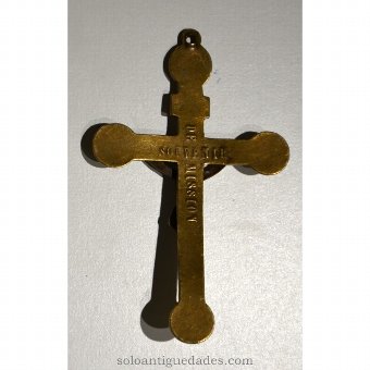Antique Crucifix decorated with coins