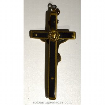 Antique Crucified with Christ crucified in silver gilt