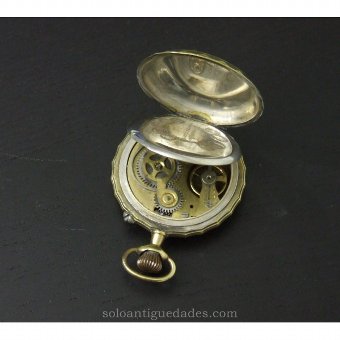 Antique Watch Lepine. Metal Argente, Rementoir perfectionn