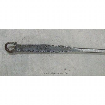 Antique Pala straight blade kitchen wrought iron reapezoidal