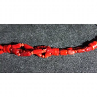 Antique Coral and silver necklace