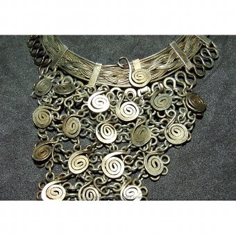 Antique Silver necklace in spirals