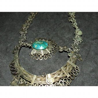Antique Silver necklace in spirals