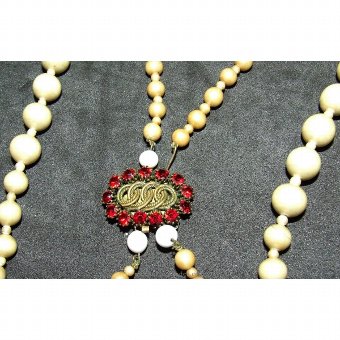 Antique Necklace with double string of beads