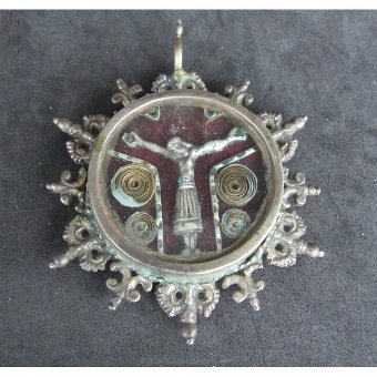 Antique Medallion locket type. Cristo de Burgos