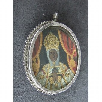 Antique Medallion made of silver reliquary type