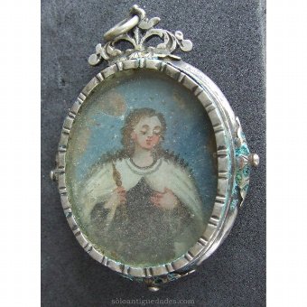 Antique Medallion locket type. San jose and Child