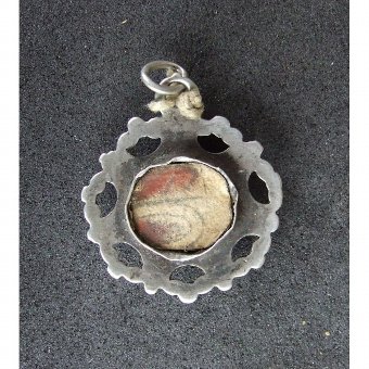 Antique Silver locket medallion type with circular
