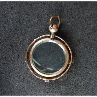 Antique Silver locket medallion type with double glazing