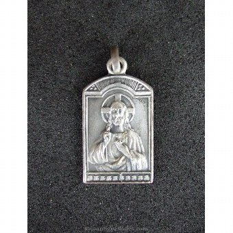 Antique Silver medallion with rectangular
