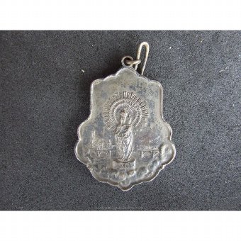 Antique Medal "not a home without a fire, not a Spanish without bread"