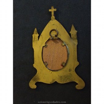 Antique Gold Medallion Cross with crown