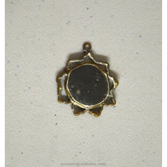 Antique Metal medallion with a circular