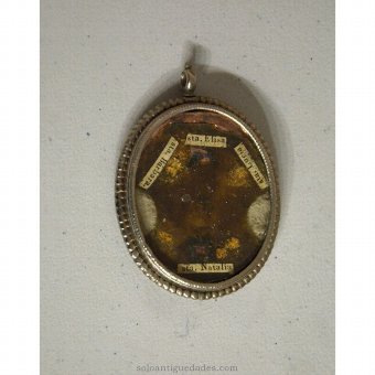 Antique Medallion with names of different saints
