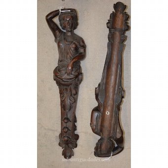 Antique Couple of small caryatids