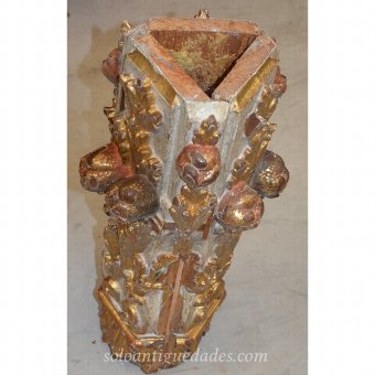 Antique Fragment of pillar decorated with plant motifs