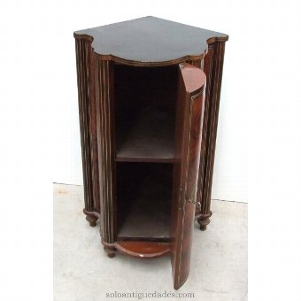 Antique Corner cabinet decorated with rhomboid