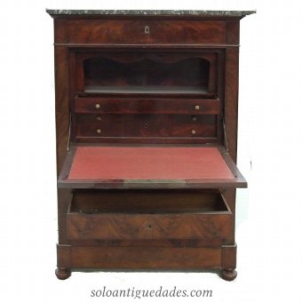 Antique Comfortable old wooden desk