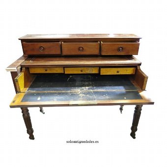Antique Old French mahogany bureau