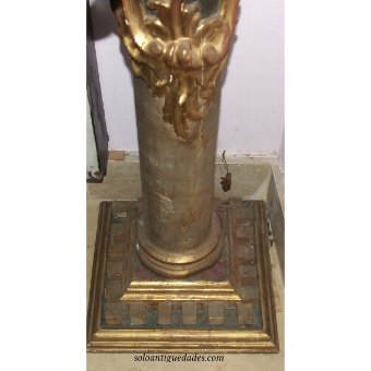 Antique Pedestal column shaped baroque decoration