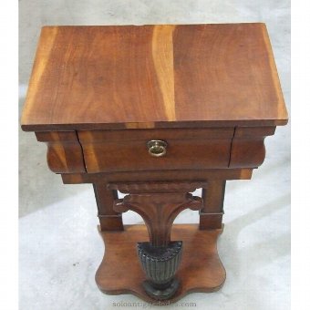 Antique Nightstand with globe decoration