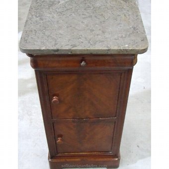Antique Antigua nightstand with marble top