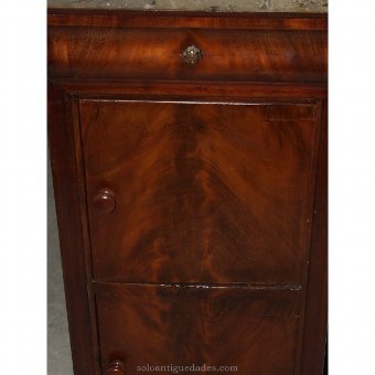 Antique Antigua nightstand with marble top