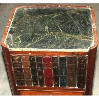 Antique Nightstand with decoration imitating bookstore