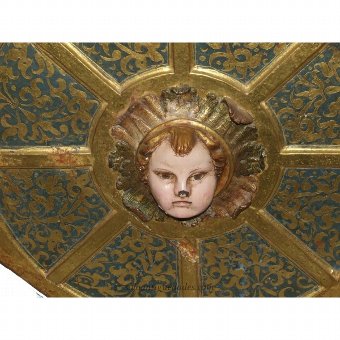 Antique Polychrome wooden ceiling