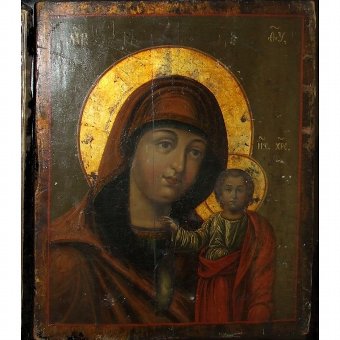 Antique Russian Icon Theotokos