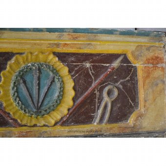 Antique Polychrome wooden front