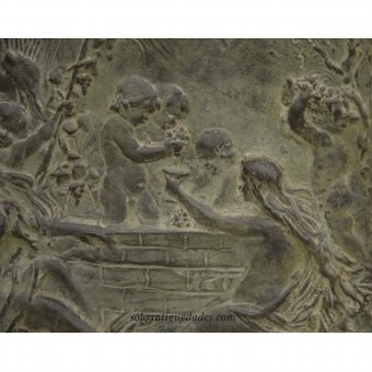 Antique Plaster Relief god Bacchus
