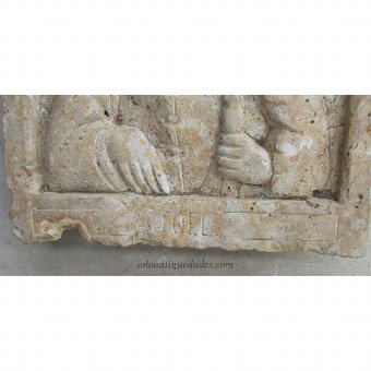 Antique Bible character limestone relief
