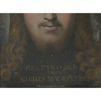 Antique Oil on copper. Portrait of Jesus Christ