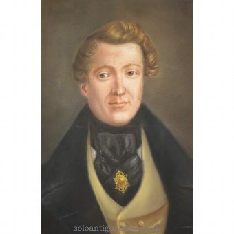 Antique Male portrait in pastel
